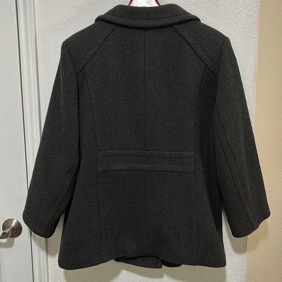 Venezia women’s wool blend double breasted lined coat size 14 / 16 black - Picture 2 of 8